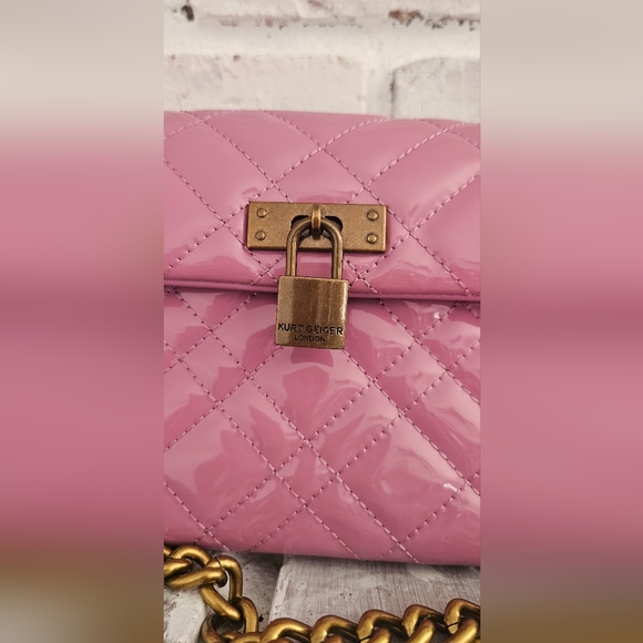 Kurt Geiger Pink Quilted Crossbody Bag LIKE NEW - Picture 2 of 10